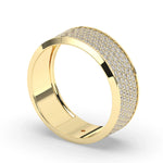 Stunning 1.35 CT Round Moissanite Men's Wedding Band with Micro Design 4