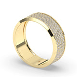 Stunning 1.35 CT Round Moissanite Men's Wedding Band with Micro Design 4