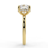 Stunning 2.40 CT Cushion Moissanite Engagement Ring with Hidden Halo Design 3