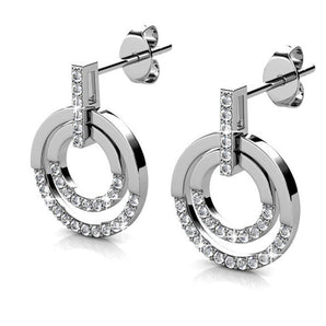 Round Cut Cubic Zirconia in 925 Sterling Silver Earrings