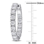Round Cut Cubic Zirconia in 925 Sterling Silver Earrings 4