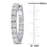 Round Cut Cubic Zirconia in 925 Sterling Silver Earrings 4