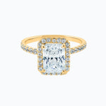 2.0 CT Radiant Halo CVD F/VS2 Diamond Engagement Ring 1