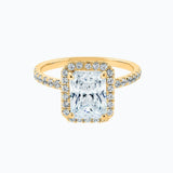 2.0 CT Radiant Halo CVD F/VS2 Diamond Engagement Ring 1
