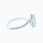 2.0 CT Radiant Halo CVD F/VS2 Diamond Engagement Ring 4