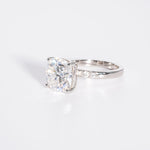 Stunning 4.50 CT Cushion Cut Moissanite Engagement Ring with Pave Design 2