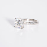 Stunning 4.50 CT Cushion Cut Moissanite Engagement Ring with Pave Design 2