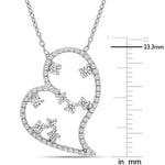 Round Cut Cubic Zirconia in 925 Sterling Silver Necklace 3