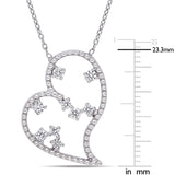Round Cut Cubic Zirconia in 925 Sterling Silver Necklace 3