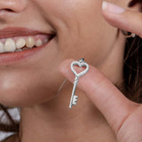 Round Cut Cubic Zirconia in 925 Sterling Silver Necklace 2