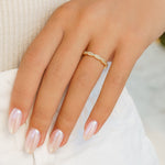 Stunning 0.3 TCW Round Moissanite Stones Saddie Braided Wedding Bands 7