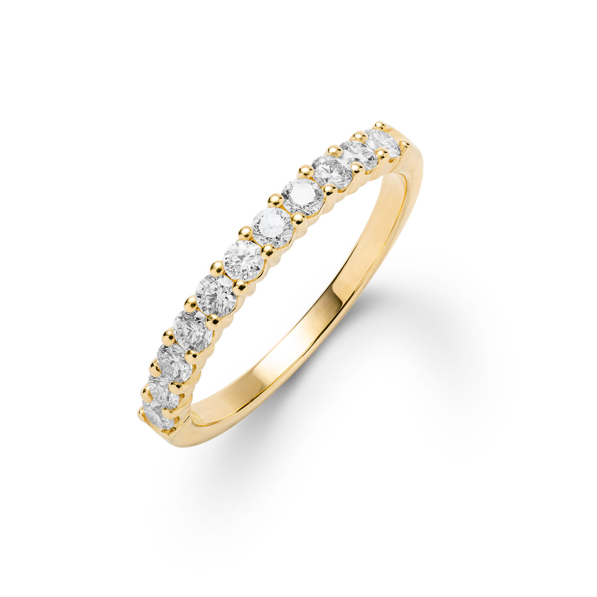 1.32 TCW Round Topaz Lab Made Diamond- April Birthstone Wedding Band 1