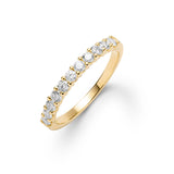 1.32 TCW Round Topaz Lab Made Diamond- April Birthstone Wedding Band 1