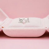 1.0 TCW Princess Shape Moissanite Stud Earrings in Gold 2