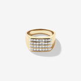 1.0 CT Round Moissanite Bar Set Men's Wedding Band in Solid Gold 1