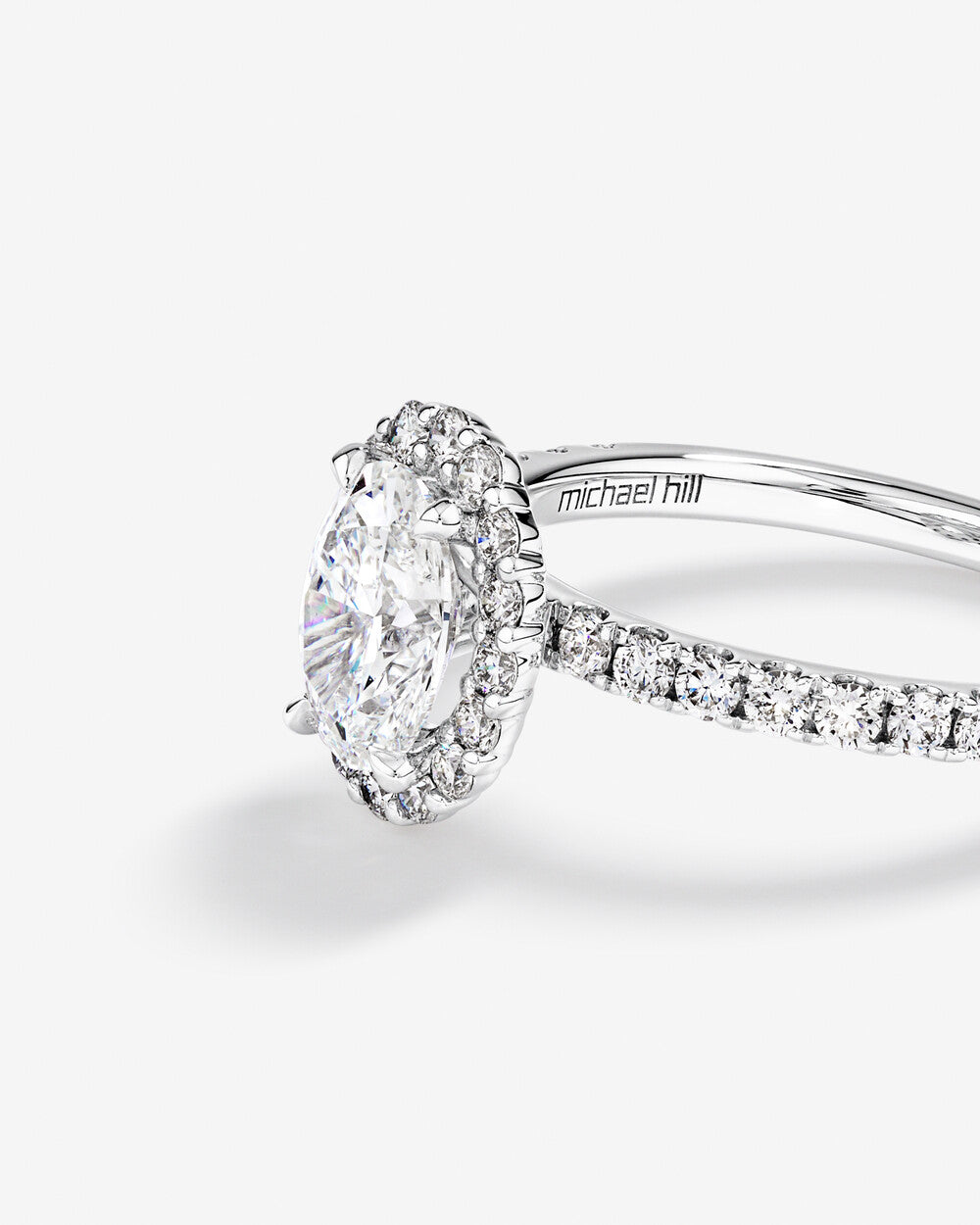 Stunning 1.78 CT Oval Moissanite Engagement Ring with Pave and Halo Design 3