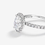 Stunning 1.78 CT Oval Moissanite Engagement Ring with Pave and Halo Design 3