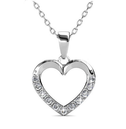 Round Cut Cubic Zirconia in 925 Sterling Silver Necklace 5
