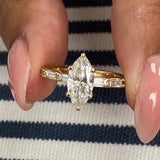 Stunning 2.0 CT Round Moissanite Engagement Ring with Dainty Pave Design 1