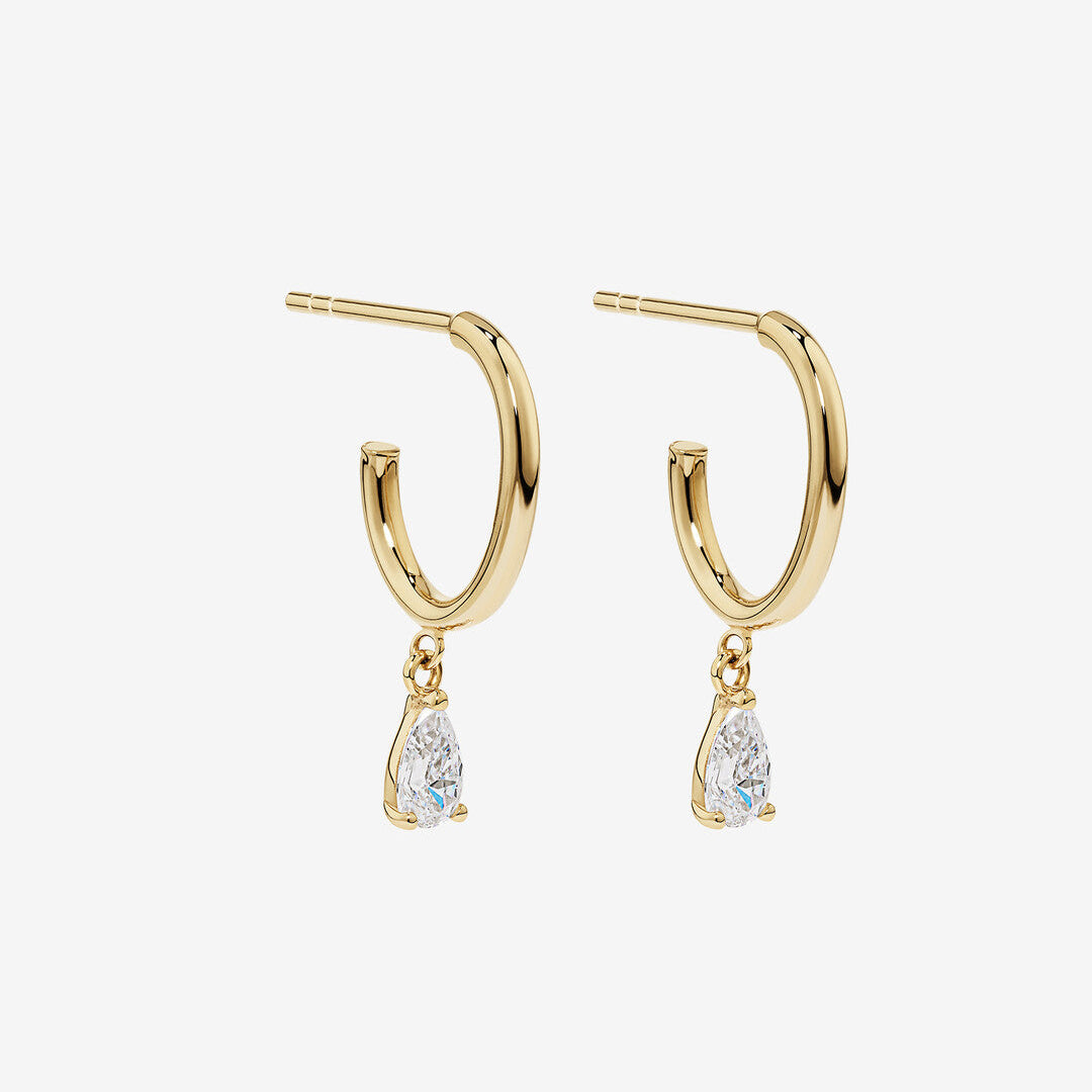 Round Cut Cubic Zirconia in 925 Sterling Silver Earrings 1