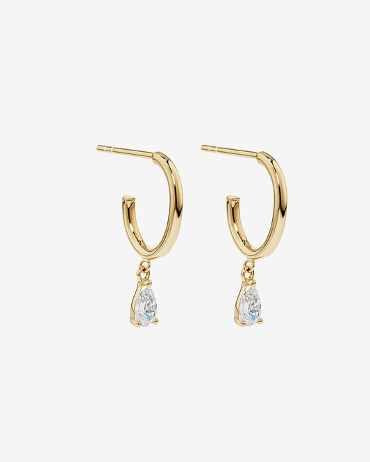 Round Cut Cubic Zirconia in 925 Sterling Silver Earrings 1