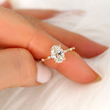 Stunning 1.69 CT Oval Moissanite Engagement Ring with Dainty Design 8