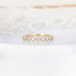 Stunning 0.35 TCW Round Moissanite Stones Half Eternity Wedding Bands 1