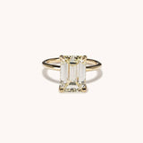 Stunning 5.01 CT Emerald Moissanite Engagement Ring with Hidden Halo Design 1