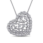 Round Cut Cubic Zirconia in 925 Sterling Silver Necklace 7