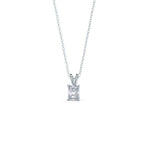 1.0 CT Radiant Cut Moissanite Diamond Solitaire Pendant Necklace in Solid Gold 5