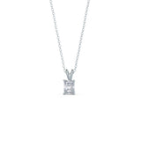 1.0 CT Radiant Cut Moissanite Diamond Solitaire Pendant Necklace in Solid Gold 5