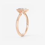 Radiant East West Bezel Lab Grown Diamond Engagement Ring