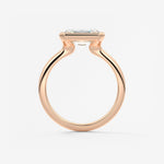 Radiant East West Bezel Lab Grown Diamond Engagement Ring