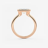 Radiant East West Bezel Lab Grown Diamond Engagement Ring