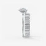Radiant East West Bezel Lab Grown Diamond Engagement Ring