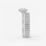 Radiant East West Bezel Lab Grown Diamond Engagement Ring