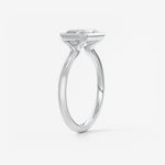 Radiant East West Bezel Lab Grown Diamond Engagement Ring