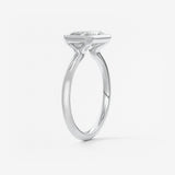 Radiant East West Bezel Lab Grown Diamond Engagement Ring
