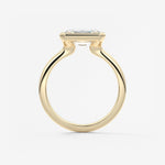 Radiant East West Bezel Lab Grown Diamond Engagement Ring