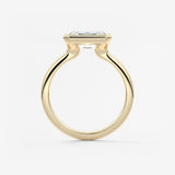 Radiant East West Bezel Lab Grown Diamond Engagement Ring