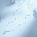 Round Cut Cubic Zirconia in 925 Sterling Silver Necklace 7