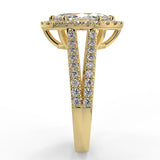Stunning 1.05 CT Marquise Moissanite Engagement Ring with Halo & Split Shank Design 2