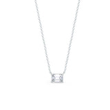 1.0 CT East West Emerald Cut Moissanite Diamond Solitaire Pendant Necklace in Solid Gold 5