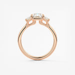 Radiant Three Stone Lab Grown Diamond Engagement Ring