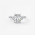 Radiant Three Stone Lab Grown Diamond Engagement Ring