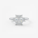 Radiant Three Stone Lab Grown Diamond Engagement Ring