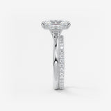 Radiant Three Stone Lab Grown Diamond Engagement Ring