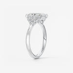 Radiant Three Stone Lab Grown Diamond Engagement Ring