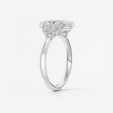 Radiant Three Stone Lab Grown Diamond Engagement Ring
