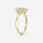 Radiant Three Stone Lab Grown Diamond Engagement Ring